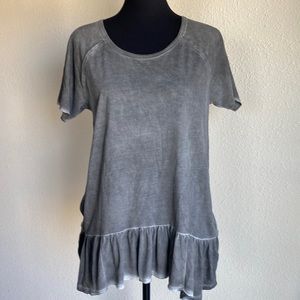 Dantelle grey top size large ruffles